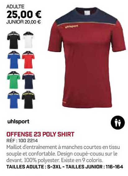 offense 23 poly shirt uhlsport