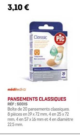 pansements classiques méditech