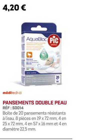 pansements double peau méditech