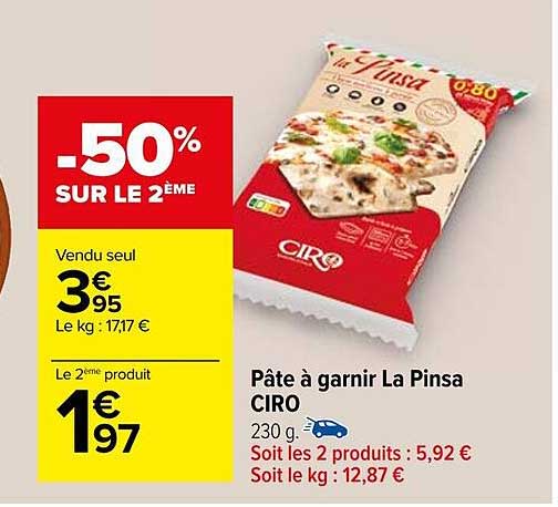 pâte à garnir la pinsa ciro