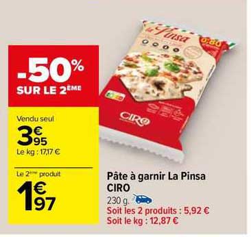 pâte à garnir la pinsa ciro