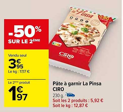 pâte à garnir la pinsa ciro