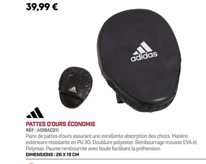 pattes d'ours économie adidas