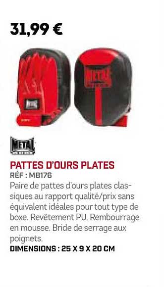 pattes d'ours plates metal