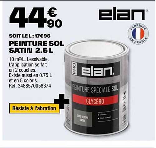peinture sol satin 2.5 l elan