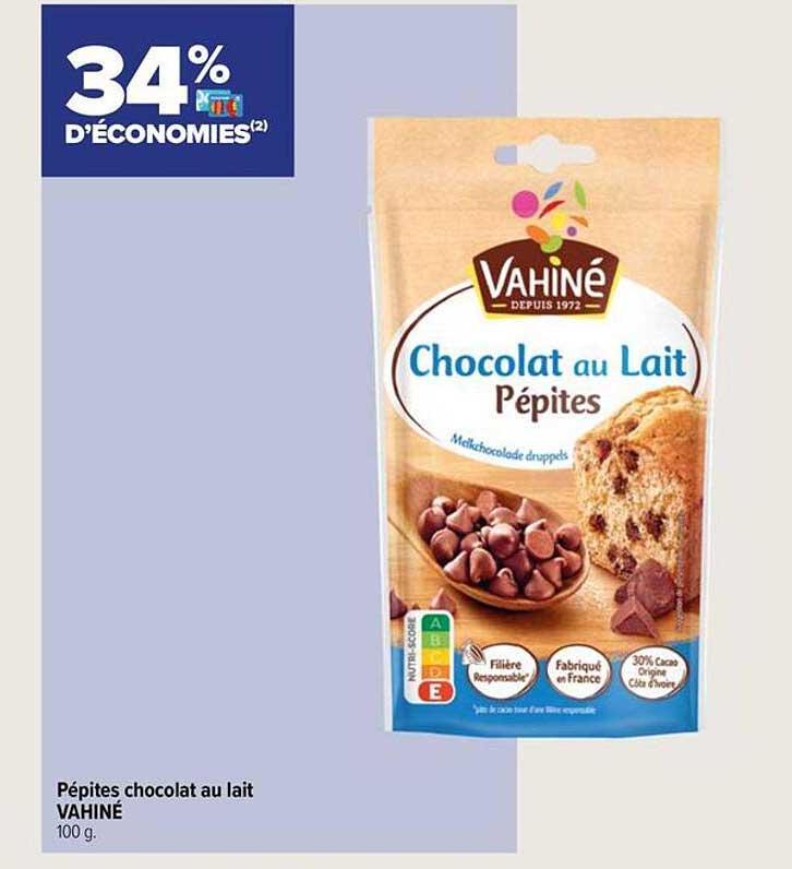 Pépites Chocolat Au Lait Vahiné
