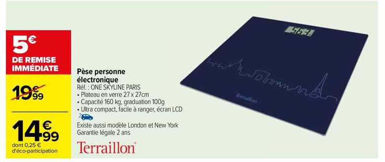 pèse personne électronique terraillon
