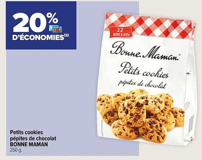 petits cookies pépites de chocolat bonne maman