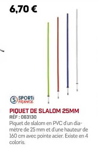 piquet de slalom 25mm sporti france