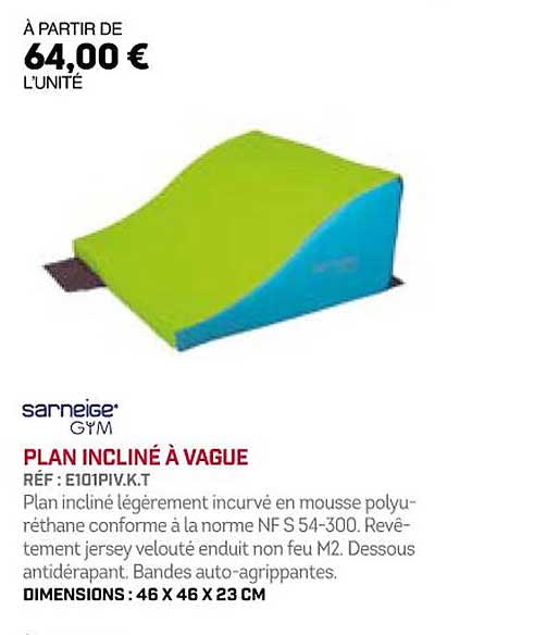 plan incliné à vague sarneige gym