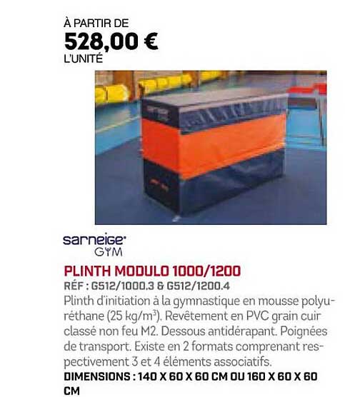 Plinth Modulo 1000 1200 Sarneige Gym