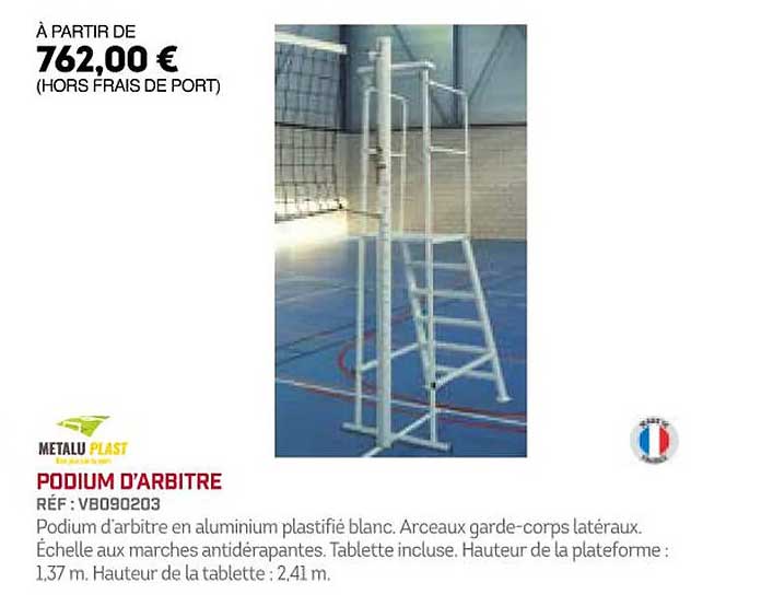 podium d'arbitre metalu plast