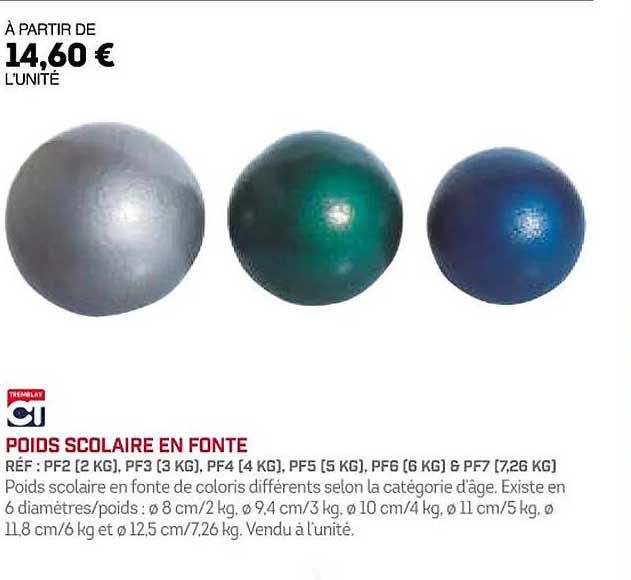 Poids Scolaire En Fonte Ct
