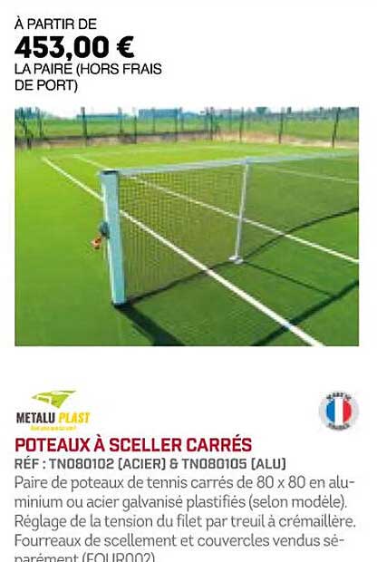 poteaux à sceller carrés metalu plast