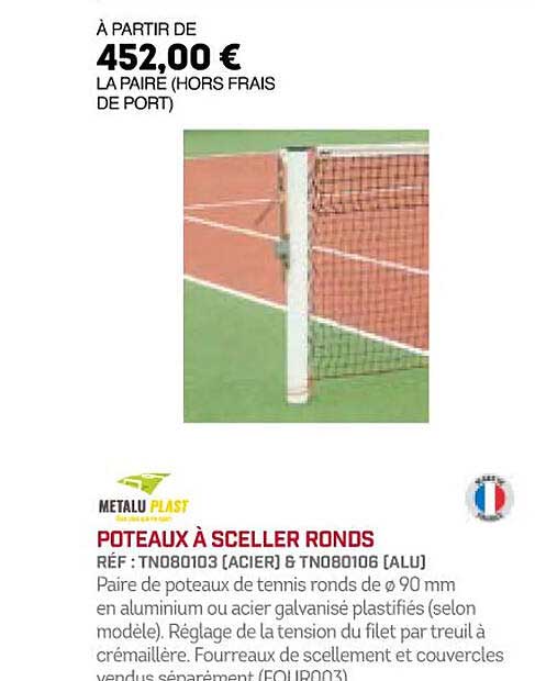 poteaux à sceller ronds metalu plast