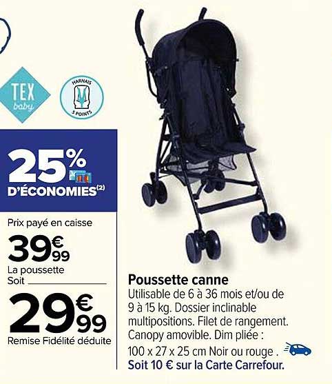 Poussette Canne Tex Baby