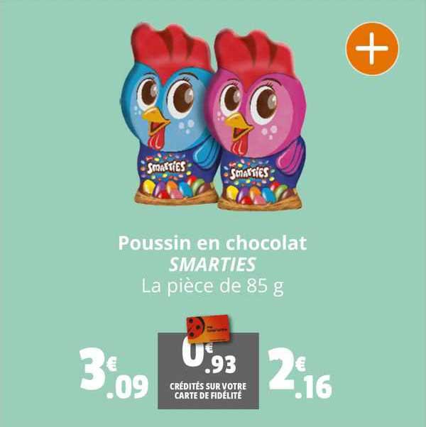 poussin en chocolat smarties