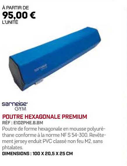 poutre hexagonale premium sarneige gym