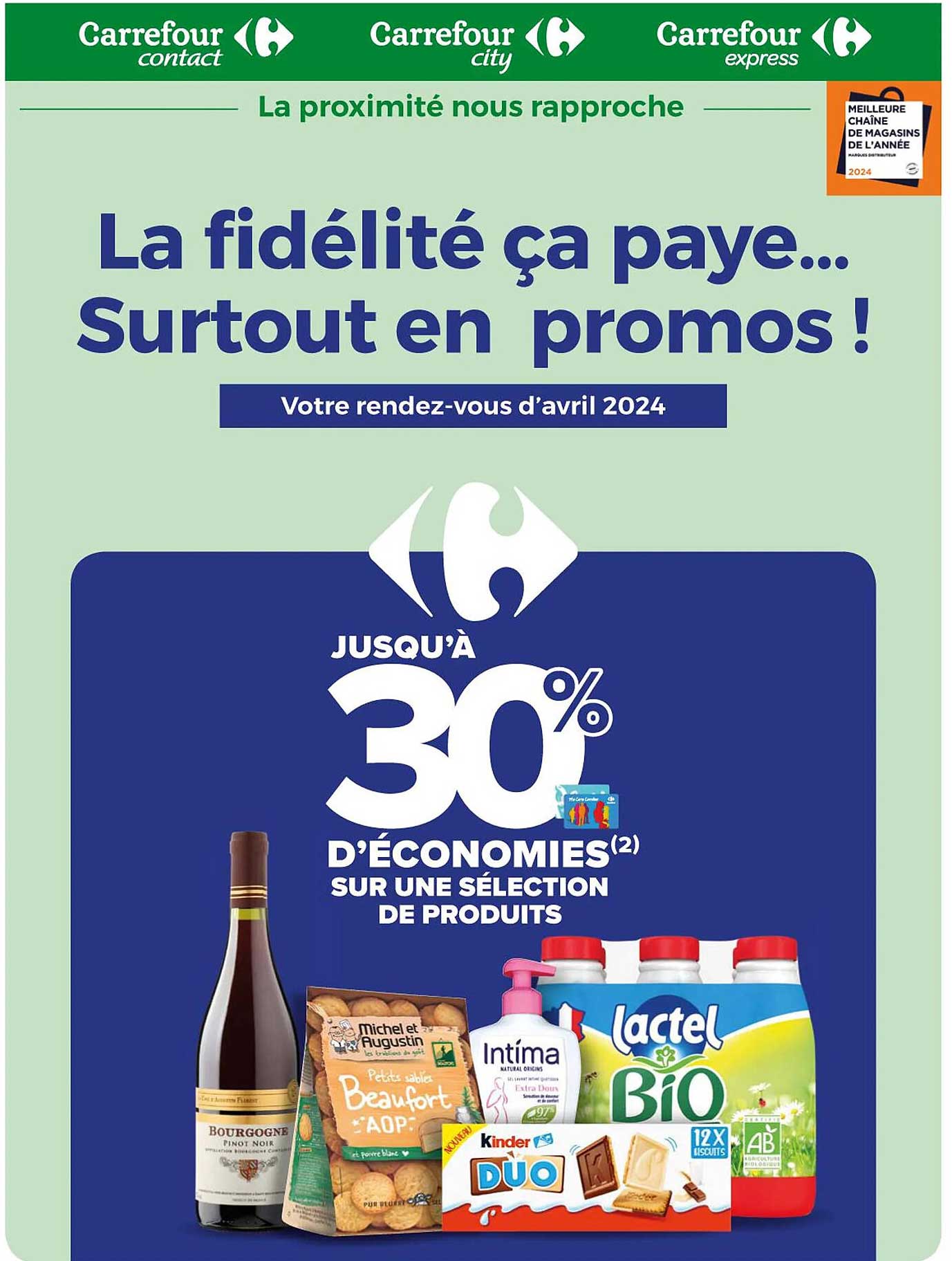 Produits Michel Et Augustin, Intima, Kinder Duo, Lactel Bio