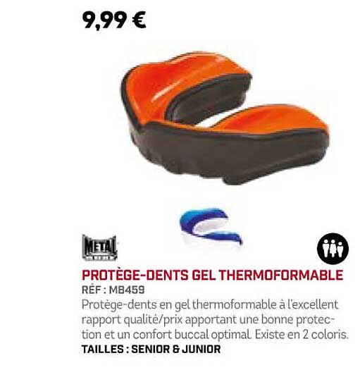 protège-dents gel thermoformable metal