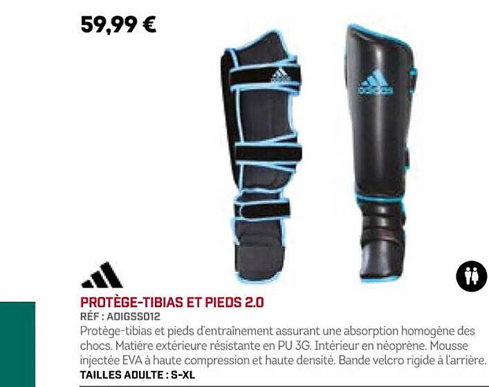 protège-tibias et pieds 2.0 adidas