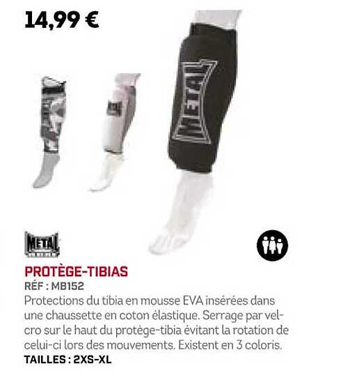 protège-tibias metal