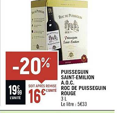 puisseguin saint-emilion a.o.c. roc de puisseguin rouge