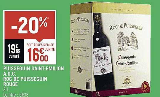 puisseguin saint-emilion a.o.c. roc de puisseguin rouge