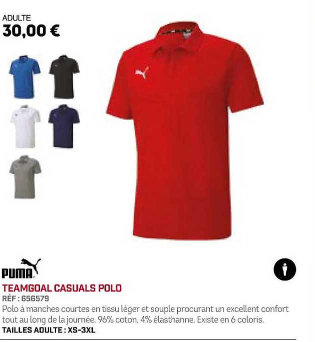 puma teamgoal casuals polo