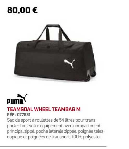 puma teamgoal wheel teambag m