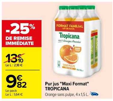 Pur Jus "maxi Format" Tropicana