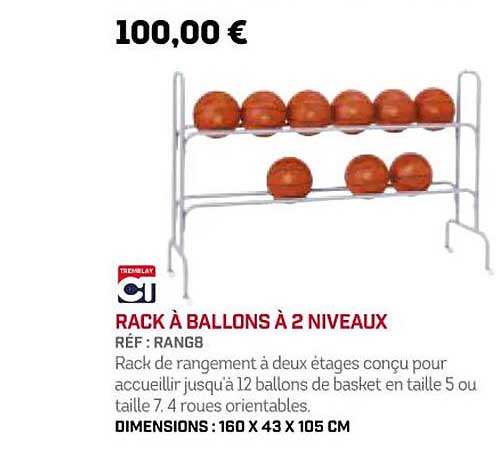 rack à ballons à 2 niveaux ct