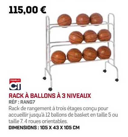rack à ballons à 3 niveaux ct
