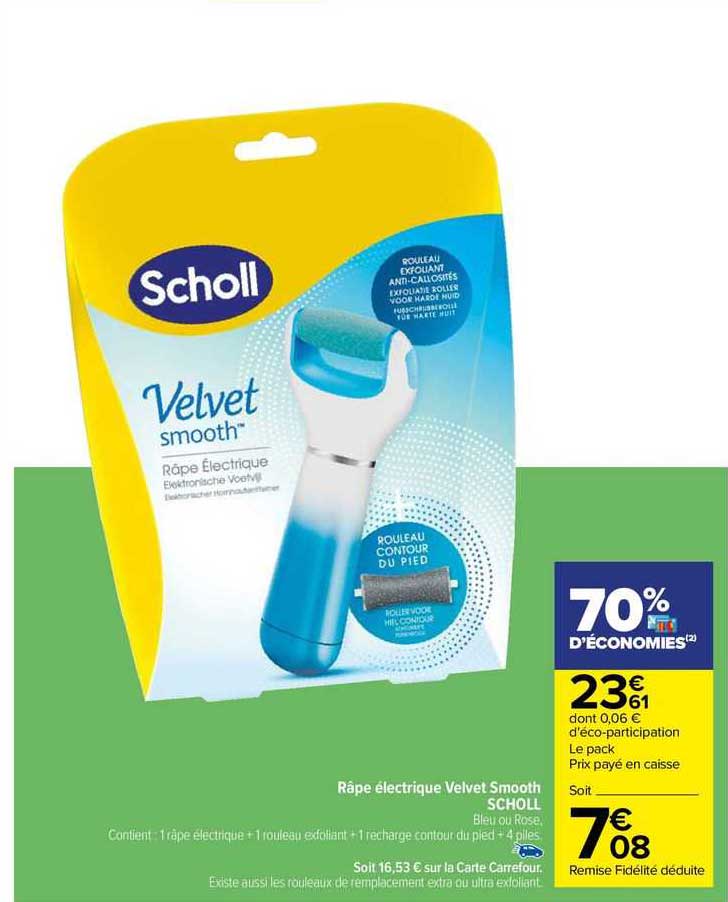 râpe électrique velvet smooth scholl