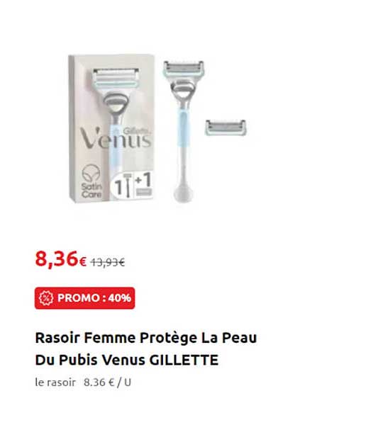 Rasoir Femme Protège La Peau Du Pubis Venus Gillette