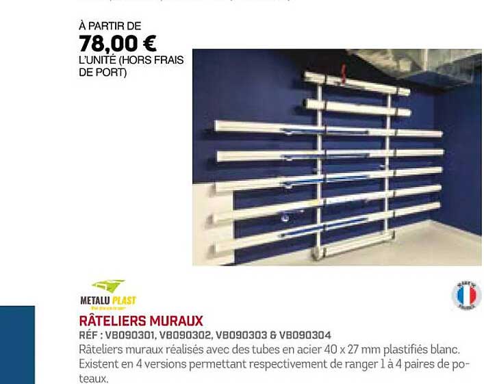 râteliers muraux metalu plast