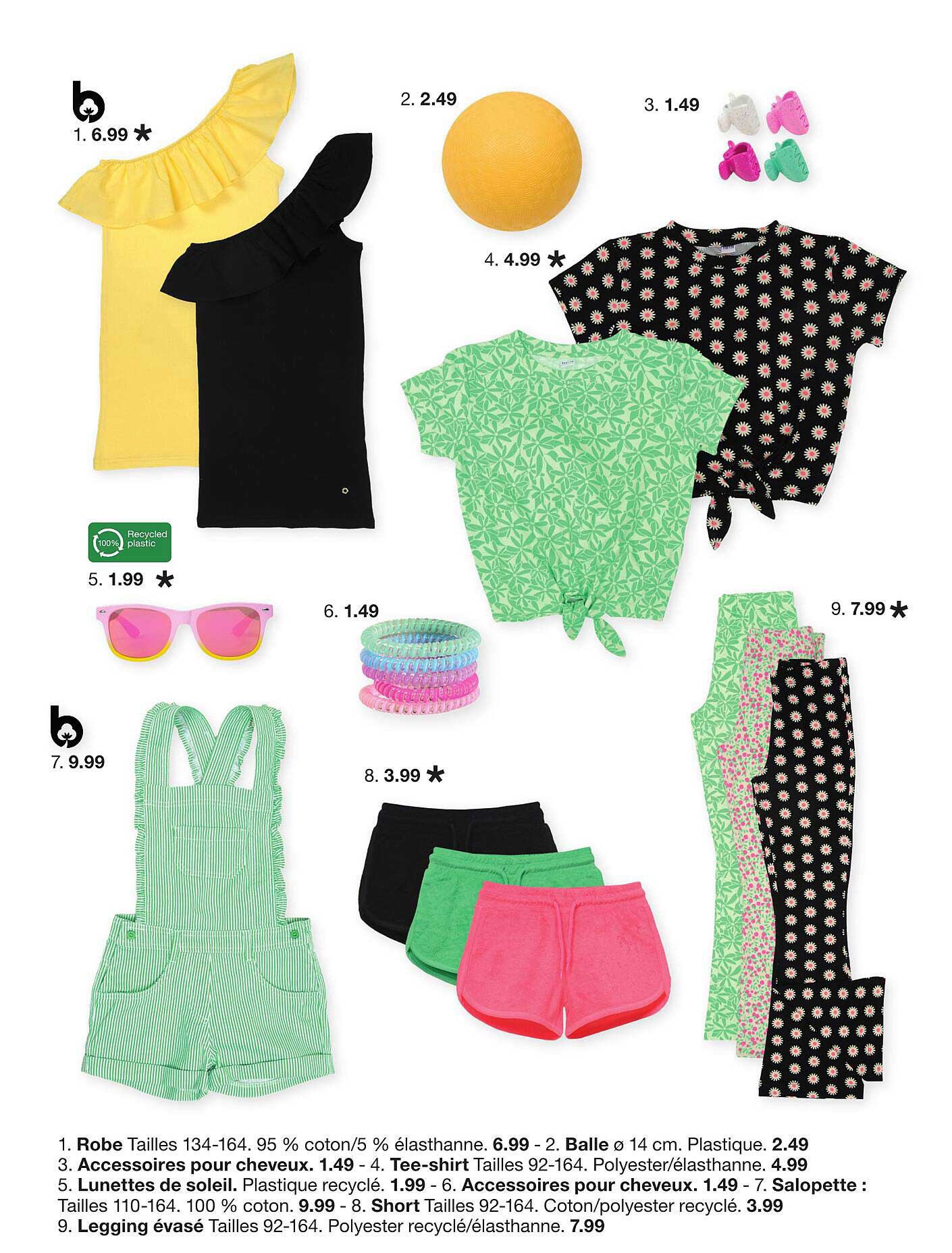 robe, balle, accessoires pour cheveux, lunettes de soleil, accessoires pour cheveux, salopette, legging évasé