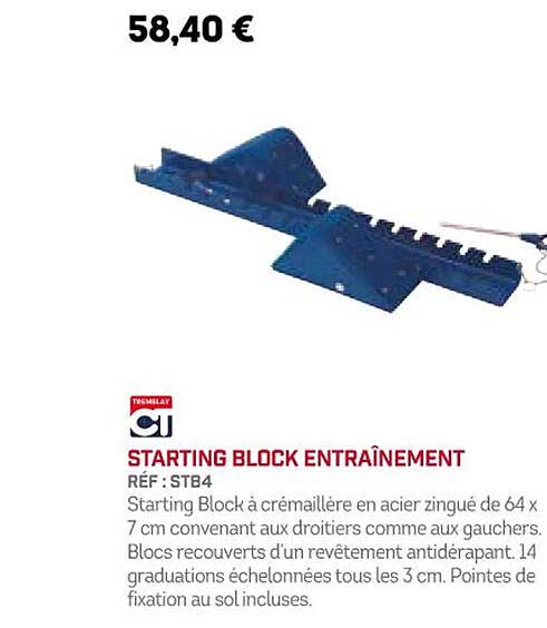 starting block entraînement ct