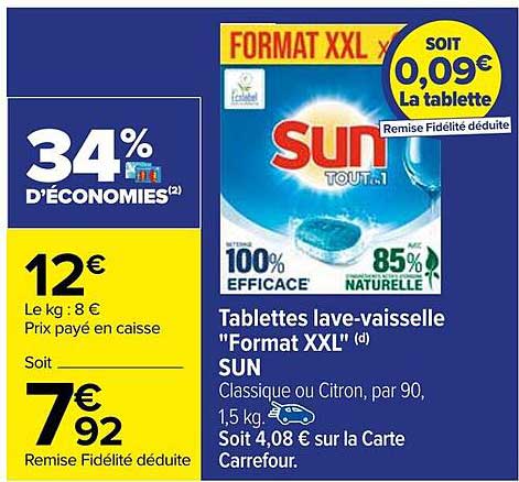 tablettes lave-vaisselle "format xxl" sun