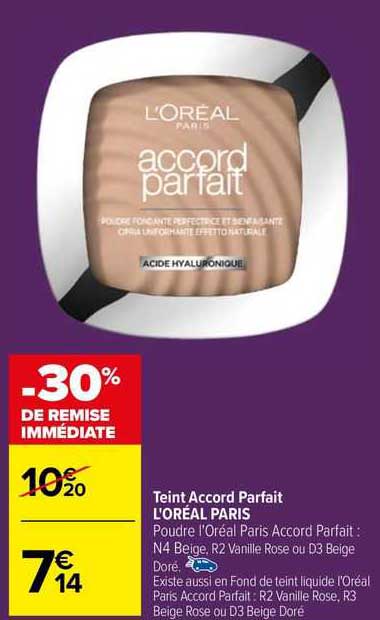 teint accord parfait l'oréal paris