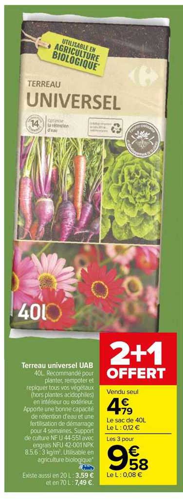 terreau universel uab