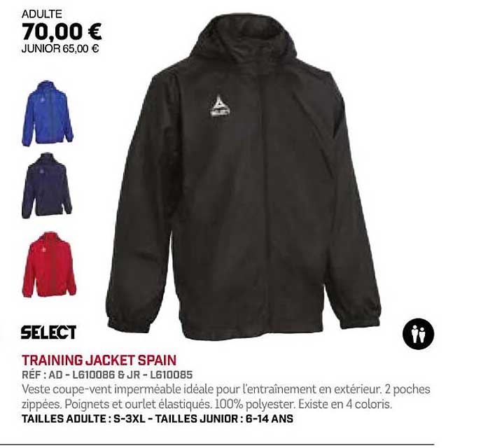 training jacket spain select