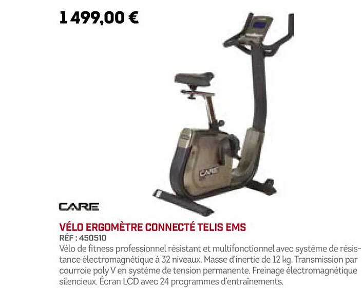 vélo ergomètre connecté telis ems care