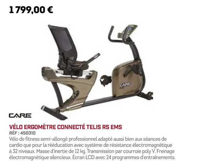 vélo ergomètre connecté telis rs ems care