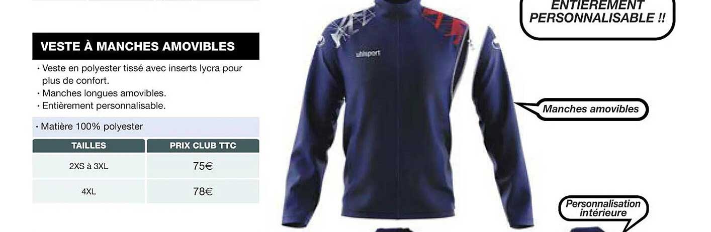 veste à manches amovibles