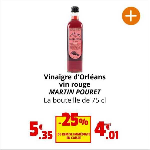 vinaigre d'orléans vin rouge martin pouret