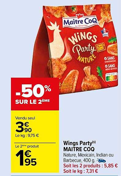wings party maître coq