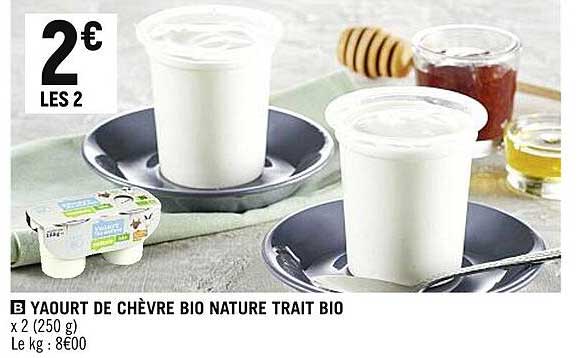 yaourt de chèvre bio nature trait bio