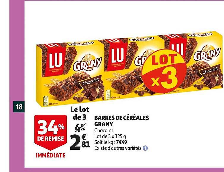 barres de céréales grany