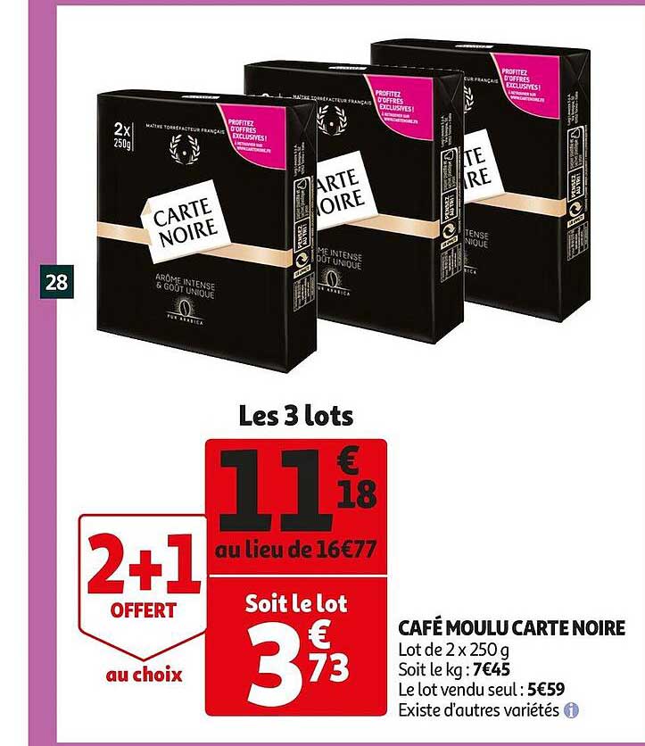 Café Moulu Carte Noire